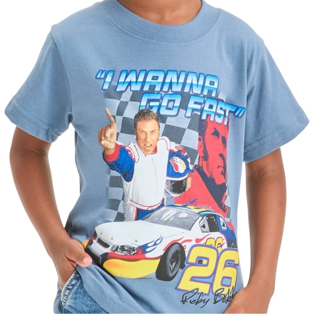 Talladega Nights I Wanna Go Fast Graphic Short Sleeve Tee - Picture 2 of 3